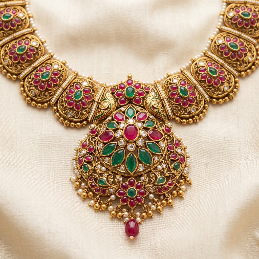 Royal Nakshi Gold Necklace