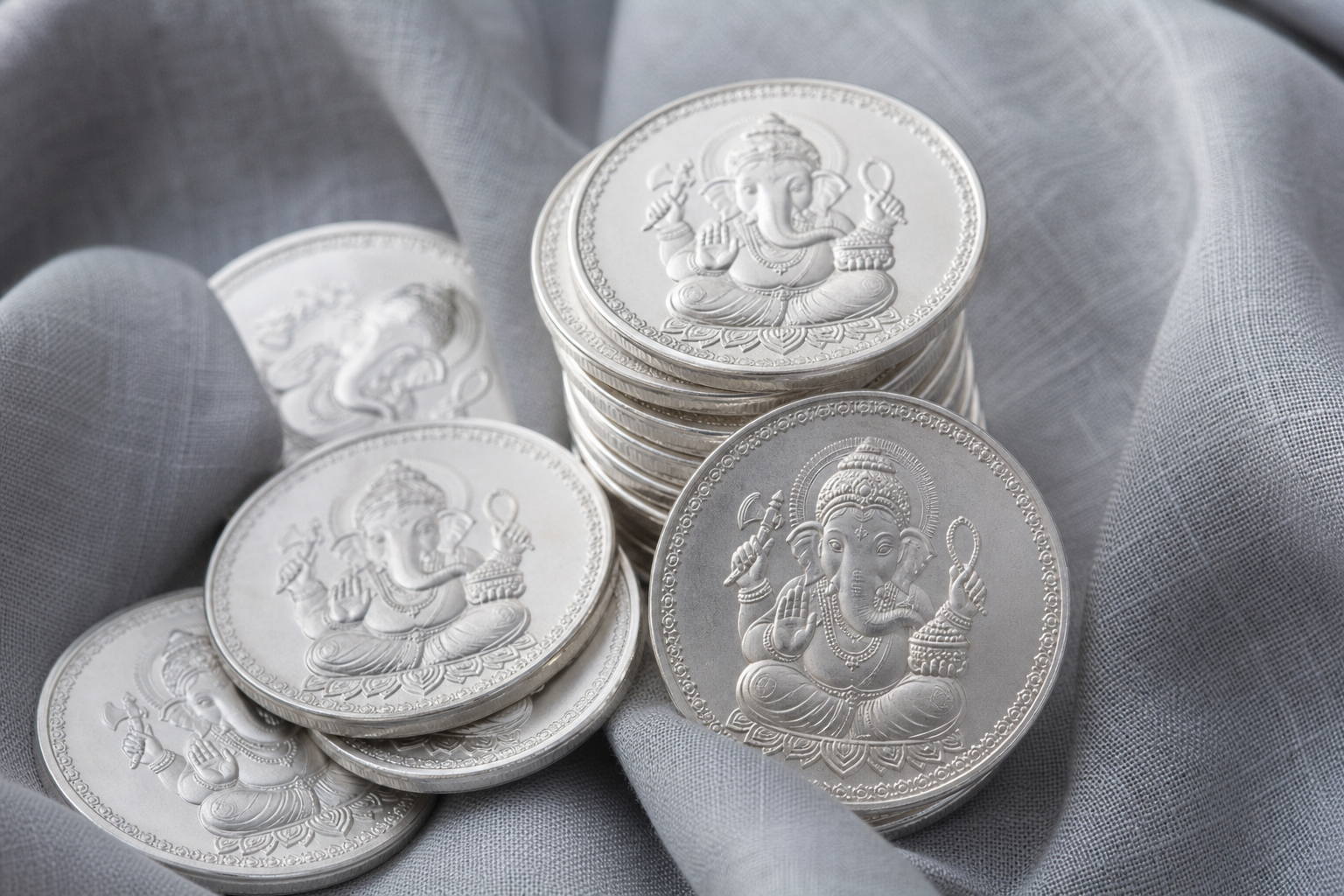 Silver Coin — Ganesha